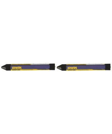 IRWIN Tools STRAIT-LINE Lumber Crayons Black 2-Pack (666042)