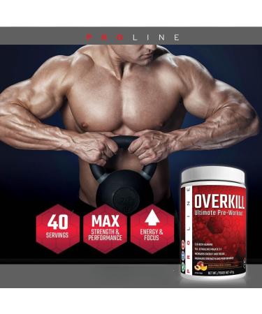 Pro Line Overkill Pre-Workout Powder | Increases Energy & Focus Maximum Strength & Performance Nitric Oxide Booster | 400mg Caffeine 7g L-Citrulline 3.2g Beta Alanine | 40 Servings (Peach Mango) Peach Mango 40 Servings (Pack of 1) - Buy Online on SooperMarket.com