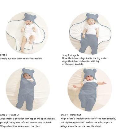 MUSUNFE Baby Boys Gifts Toy 0-6 Months | Newborn Sleeping Bag & Swaddle Blanket Set | Soft Cotton Blankets | Blue - Buy Online on SooperMarket.com