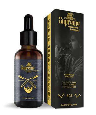 Beard oil cedar wood sandal wood fragrance men beardstoppel supreme - daily beard care - against shed - Beard Oil vegan - castor oil for beard growth Woodman cedar wood 30 ml (1 Pack)