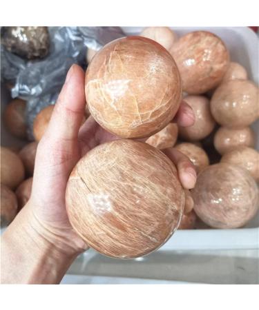 Natural Crystal Rough Home Natural Crystal Stone Peach Moonstone Polished Yellow Moonstone Crystal Ball ERBDRGAZ (Size : 9-10cm) - Buy Online on SooperMarket.com