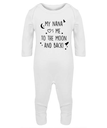 Hippowarehouse My Nana Loves Me to The Moon and Back Baby Romper All in one Piece Unisex
