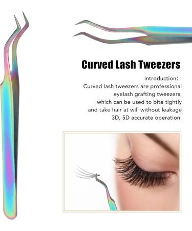 Professional Stainless Steel Eyelash Extension Tweezers for DIY Nail Art - Precision Tools for Eyelash Transplant - Buy Online on SooperMarket.com