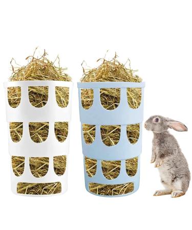 Small Animal Feeder DBAILY 2PCS Guinea Pig Cage Feeding Basket Rabbit Hay Manger Feeder Station Hay Crib Feeding Container Small Animals Food Hay Rack Multiple Angles Feeding Food Bin Bowl Chinchilla
