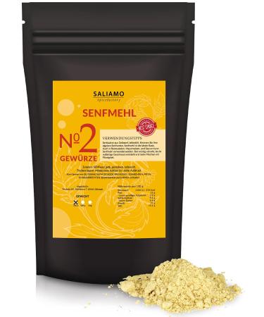 Saliamo |250g mustard powder mustard flour mustard grains ground part de -oil test mustard powder - is suitable for the production of mustard 100% natural clean from mustard grains.250.0 gram