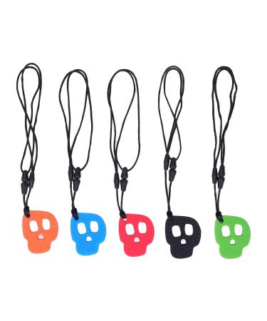 Buy Chew Sensory Necklaces - Silicone Oral Motor Necklaces for Autism ADHD & Anxiety - 5 Pack - Buy Online on SooperMarket.com
