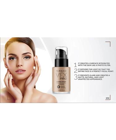 FARMASi Full Coverage Foundation 10 Makeup (Natural Beige) - Lightweight Long Lasting Coverage - 30 mL Liquid Cream - Breathable Skin Moisturizer - Color True Matte Blending - VFX Pro Camera-Ready Primer Included - Buy Online on SooperMarket.com
