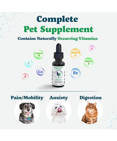 Pet Standards Organic Hemp Oil for Dogs & Cats (1 oz) | Made in USA, Calming Joint & Pain Relief, THC-Free, 3rd Party Tested - Buy Online on SooperMarket.com