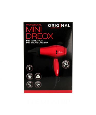 Sinelco France Original Mini Hair Dryer DC Metallic Red 1000 W 220/240 V/110 V