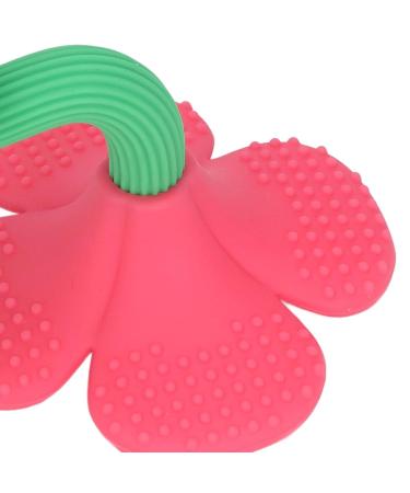 Baby Teether Toy - Ergonomic Grip for Pain Relief | Unique Shape Easy to Chew - Peony Red - Buy Online on SooperMarket.com