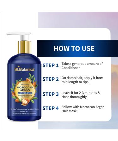 StBotanica Ultimate Hair Repair Shampoo & Moroccan Argan Conditioner 300ml - Nourish & Revitalize Hair | International Shipping - Buy Online on SooperMarket.com