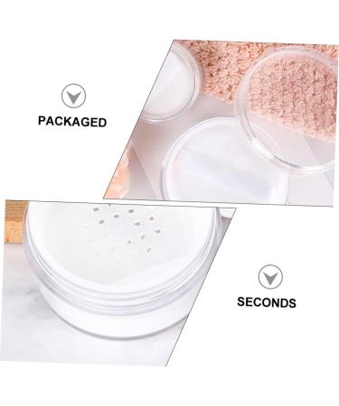 BELLIFFY 10 Pcs Transparent Powder Box Foundation Powder Case Loose Powder Holder Moisturizer Plastic White - Buy Online on SooperMarket.com