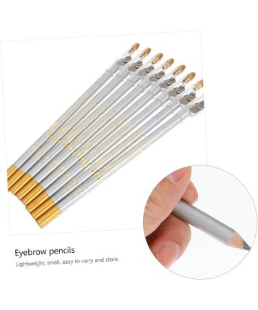 Mikinona 10pcs Pencil Sharpener Eyebrow Pencil Smooth Eyeliner Pencil Eye Shadow Pencils 2 in 1 Eyebrow Brush - Buy Online on SooperMarket.com