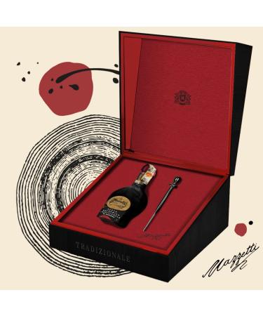 Mazzetti Traditional Balsamic Vinegar of Modena P.D.O (Tradizionale) 12 Year Aged in small wooden barrels. Thick rich and intense. Gift Box with glass pipette. Made in Italy 12 Year Old Aged Balsmic