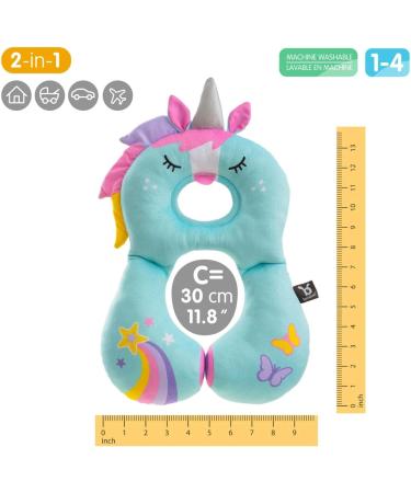BenBat Kids Travel Neck Pillow - Comfortable Headrest & Sleep Support for Toddlers 1-4 Years - Perfect for Car Flights & Road Trips - Blue Unicorn - Buy Online on SooperMarket.com