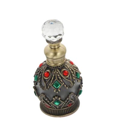 PLAFOPE Essential Oil Bottle Travel Container Diamond Inlaid Bottle Mini Perfume Bottle Toiletry Containers Refillable Perfume Bottle Diamond Inlaid Perfume Holder Perfumes Alloy