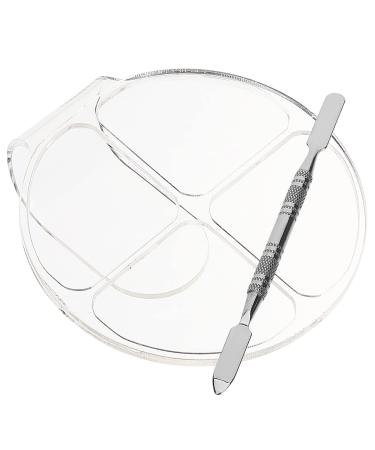 2 Sets Acrylic Powder Chassis Color Mixing Plates Foundation Palette Women Makeup Tools Lipstick Mixing Tray Cosmetic Mixing Tray Makeup Mixing Tray Makeup Accessories Must Haves