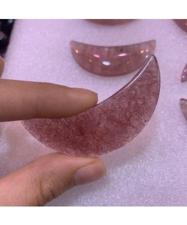 Specimen Healed Natural Red Strawberry Quartz Crystals Moon Shape Polished Stone Crystals Room Decoration Quartz As a Gift Gift - Buy Online on SooperMarket.com