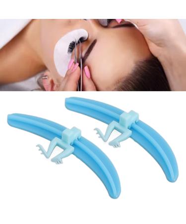 Reusable Eyelash Separator Tool with Silicone Base for Lash Extension Lash Extension Separator Tool for Professional Beauty Salon Use Silicone Lash Separator (Blue)