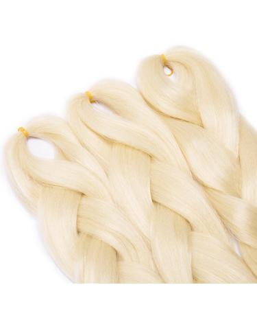 Tess Braids Extensions - 60 cm Jumbo Kanecalon Hair 5 Pack Light Blonde #613 for Box Braids - Buy Online on SooperMarket.com