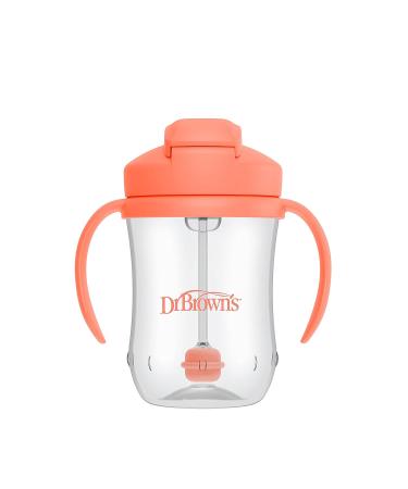 Dr. Brown's Milestones Baby's First Straw Cup Sippy Cup 6m+ Coral 9oz BPA Free - Buy Online on SooperMarket.com