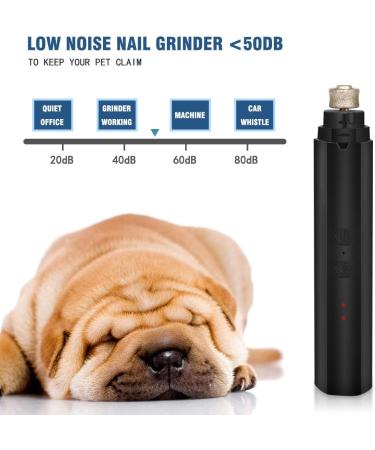 Bisnuy Professional 2-Speed Electric Dog Nail Grinder for Painless Grooming - Rechargeable Pet Nail Trimmer for Dogs & Cats - Buy Online on SooperMarket.com