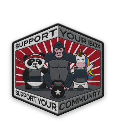 Trainlikefight - patch with a climbing back - for attachment to training vests backpacks or other surfaces with Velcro fleet (Velcro fleece for sewing) Support Your Box