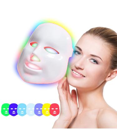 7 Colors LED Light Face Mask FAZJEUNE Face Facial Mask Skin Care LED Mask Facial Care Mask Wrinkle Removal Facial Acne Treatment Beauty Photon Skin Rejuvenation Skin Tightening