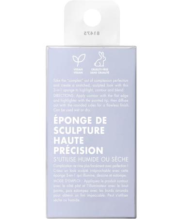 e.l.f. Precision Sculpting Sponge 3-in-1 Sponge For Contouring and Blending To A Smooth Finish Ideal For Cream and Powder Formulas Vegan and Cruelty-Free - Buy Online on SooperMarket.com