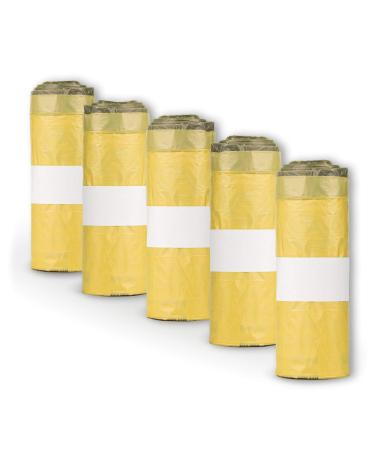 Extra strong yellow bags - recycling bag with drawstring 90 liters 22 material thickness - yellow bag (5 rolls) 13 pieces (pack of 5)