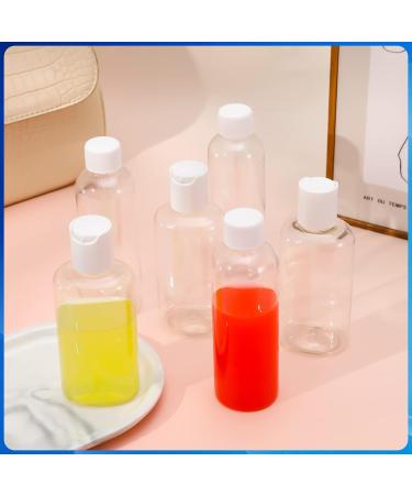 Firtink 6 PCS Plastic Travel Bottles 100 ML Clear Travel Containers Bottle Refillable Cosmetic Bottles Liquid Containers for Travel Toiletries Shampoo Lotion Makeup Shower Hand Soap - Buy Online on SooperMarket.com