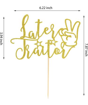 Arthsdite Later Traitor Cake Topper Relocating/Going Away/Job Change/Retirement/Last Day Office/Farewell Party Decoration - Gold Glitter - Buy Online on SooperMarket.com