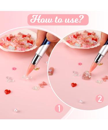 2-Piece Rhinestone Picker Set with Interchangeable Wax Tip - Nail Art Applicator Tool for Perfect Manicures - Buy Online on SooperMarket.com