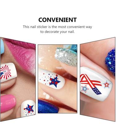 minkissy American Flag Nail Art Stickers - 8 Sheets 4th of July Independence Day Nail Art Decals National Day Manicure Decals for Memorial Day Women Girls - Buy Online on SooperMarket.com