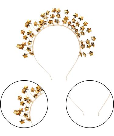 Bohue Star Headband Vintage Halo Crown Headpiece Star Halo Wedding Tiara Hair Hoop Crown Costume Spike Head Piece for Women Girls - Buy Online on SooperMarket.com