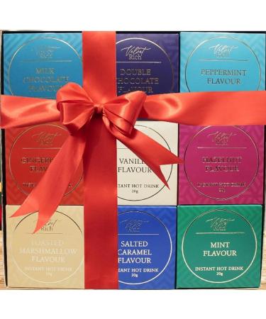Luxury Velvet Rich Instant Hot Chocolate Selection Box - 9 Assorted Flavors Great Gift for Secret Santa or Stocking Fillers - Buy Online on SooperMarket.com