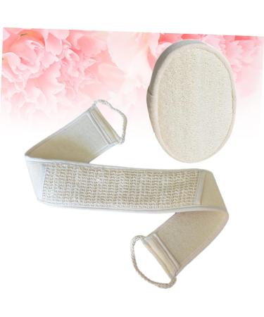 NOLITOY Natural Bath Sponge Set for Men | Eco-Friendly Loofah Shower Pouf & Mesh Bath Ball | Perfect Body Wash Sponge for Home Use - Buy Online on SooperMarket.com