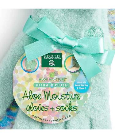 Earth Therapeutics Aloe Moisture Gloves & Socks Set - Confetti/Celedon | Hydrating Skincare for Hands and Feet - Buy Online on SooperMarket.com