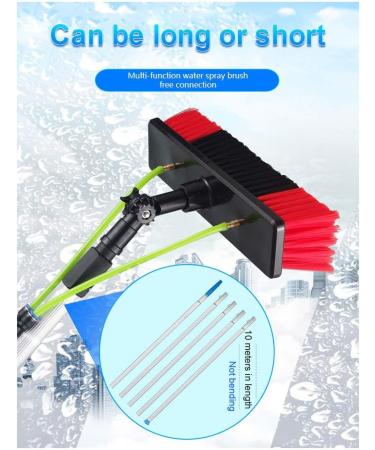 photovoltaic cleaner window cleaning pole 4M-12MExtension Pole Squeegee Window Washer Combo Telespole for Window Cleaning Pole Water Brush Extendable Cleaner Conservatory Roof/6M 35cm Brush Head 8M/27FT - Buy Online on SooperMarket.com