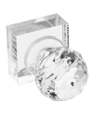 Baluue Eye Shadow Plate Pressed Powder Stamper Mini Eyeshadow Press Tool Eyeshadow Tool Transparent Acrylic 3.00X1.85X1.85CM Transparent