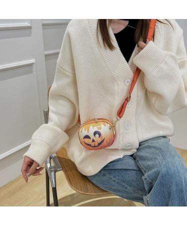 HOPASRISEE Little Pumpkin Halloween Bag Halloween Pumpkin Shoulder Bag Pumpkin Crossbody Bag Halloween Girl Candy Pack - Buy Online on SooperMarket.com