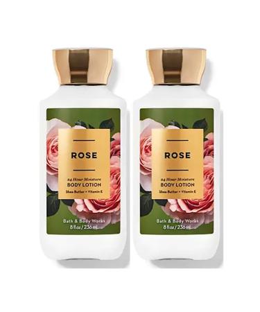 Bath & Body Works Bath and Body Works Rose Super Smooth Body Lotion Sets Gift For Women 8 Oz -2 Pack (Rose) Rose 4 Fl Oz (Pack of 2)
