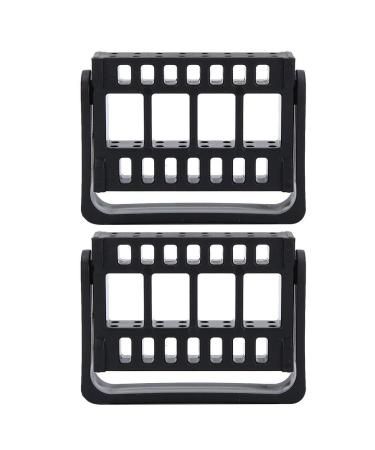 Dekaim holder for nail drill nail drill holder nail drill storage box 2PCs 16-hole drill for nail drill Display stand nail grinding head storage box (black)