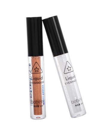 FOYTOKI 2pcs Eye Shadow Pencil Metallic Eyeshadow Waterproof Eyeliner Pencil Glitter Eyeshadow Silver Liquid