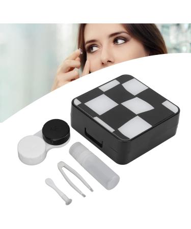 Portable Mini Contact Lens Box | Color Contact Storage Container for Travel & Office (Black & White) - Shop Now! - Buy Online on SooperMarket.com