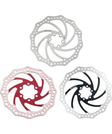 Boenoea 140mm Silver Bicycle Disc Brake Rotor for MTB Mountain Road Bikes - 6 Bolts Included - Buy Online on SooperMarket.com