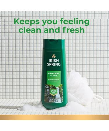 Irish Spring Original Clean Body Wash for Men - 20 Fl Oz (Pack of 2) | Fresh Scent & Long-Lasting Clean - Buy Online on SooperMarket.com