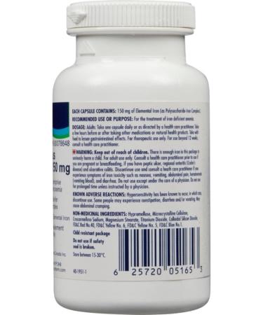 Premium Euro-Ferrous Polysaccharide 150mg - 30 Vegan Capsules for Enhanced Iron Absorption - Buy Online on SooperMarket.com