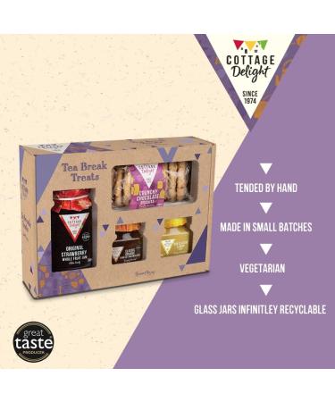 Cottage Delight - Tea Break Treats - Original Strawberry Whole Fruit Jam 340g - Crunchy Chocolate Biscuits 150g - Our Classic Lemon Curd 105g - Classic Orange Thin Cut Marmalade 113g - Buy Online on SooperMarket.com