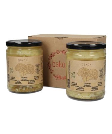 BAKOKI Premium pickled cauliflower with turmeric 2 x 480g (pack of 2) Cauliflower 480 g (pack of 2)